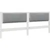 Image de vidaXL Tête de lit rembourrée Blanc 200 cm Pin massif