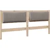 Image de vidaXL Tête de lit rembourrée Marron 180 cm Pin massif
