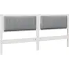 Image de vidaXL Tête de lit rembourrée Blanc 180 cm Pin massif