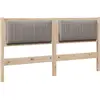 Image de vidaXL Tête de lit rembourrée Marron 150 cm Pin massif