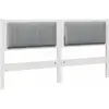 Image de vidaXL Tête de lit rembourrée Blanc 150 cm Pin massif
