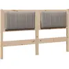 Image de vidaXL Tête de lit rembourrée Marron 140 cm Pin massif