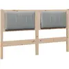Image de vidaXL Tête de lit rembourrée Marron 135 cm Pin massif