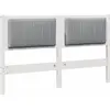 Image de vidaXL Tête de lit rembourrée blanc 135 cm Pin massif