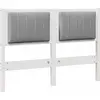 Image de vidaXL Tête de lit rembourrée Blanc 120 cm Pin massif