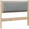 Image de vidaXL Tête de lit rembourrée gris clair 100 cm Pin massif
