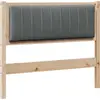 Image de vidaXL Tête de lit rembourrée Marron 100 cm Pin massif