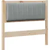 Image de vidaXL Tête de lit rembourrée Marron 90 cm Pin massif
