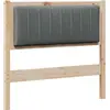Image de vidaXL Tête de lit rembourrée Marron 90 cm Pin massif