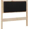 Image de vidaXL Tête de lit rembourrée Marron 90 cm Pin massif