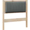 Image de vidaXL Tête de lit rembourrée Marron 80 cm Pin massif