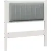 Image de vidaXL Tête de lit rembourrée Blanc 80 cm Pin massif