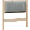 Image de vidaXL Tête de lit rembourrée Marron 75 cm Pin massif