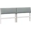 Image de vidaXL Tête de lit rembourrée gris clair 200 cm Pin massif