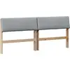 Image de vidaXL Tête de lit rembourrée gris clair 180 cm Pin massif