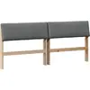 Image de vidaXL Tête de lit rembourrée gris foncé 180 cm Pin massif