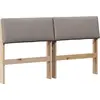 Image de vidaXL Tête de lit rembourrée taupe 150 cm Pin massif