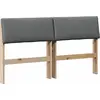 Image de vidaXL Tête de lit rembourrée gris foncé 140 cm Pin massif