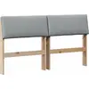 Image de vidaXL Tête de lit rembourrée gris clair 135 cm Pin massif