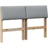Image de vidaXL Tête de lit rembourrée gris clair 120 cm Pin massif