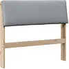 Image de vidaXL Tête de lit rembourrée gris clair 100 cm Pin massif