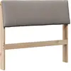 Image de vidaXL Tête de lit rembourrée Taupe 100 cm Pin massif