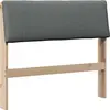 Image de vidaXL Tête de lit rembourrée gris foncé 90 cm Pin massif