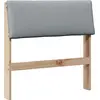 Image de vidaXL Tête de lit rembourrée gris clair 80 cm Pin massif