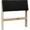 Image de vidaXL Tête de lit rembourrée noire 80 cm Pin massif