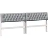 Image de vidaXL Tête de lit rembourrée gris clair 200 cm Pin massif
