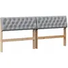 Image de vidaXL Tête de lit rembourrée gris clair 180 cm Pin massif
