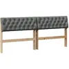 Image de vidaXL Tête de lit rembourrée gris foncé 180 cm Pin massif