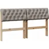 Image de vidaXL Tête de lit rembourrée taupe 160 cm Pin massif