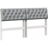 Image de vidaXL Tête de lit rembourrée gris clair 135 cm Pin massif