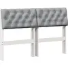 Image de vidaXL Tête de lit rembourrée gris clair 120 cm Pin massif