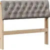Image de vidaXL Tête de lit rembourrée Taupe 90 cm Pin massif