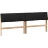 Image de vidaXL Tête de lit rembourrée noire 200 cm Pin massif