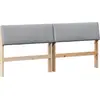 Image de vidaXL Tête de lit rembourrée gris clair 180 cm Pin massif