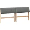 Image de vidaXL Tête de lit rembourrée gris foncé 180 cm Pin massif