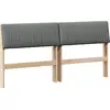 Image de vidaXL Tête de lit rembourrée gris foncé 160 cm Pin massif