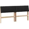 Image de vidaXL Tête de lit rembourrée noire 160 cm Pin massif