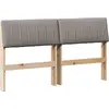 Image de vidaXL Tête de lit rembourrée Taupe 135 cm Pin massif