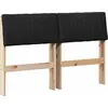 Image de vidaXL T  te de lit rembourr ©e noire 120 cm Pin massif