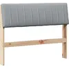 Image de vidaXL Tête de lit rembourrée gris clair 100 cm Pin massif