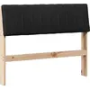 Image de vidaXL Tête de lit rembourrée noire 100 cm Pin massif