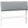 Image de vidaXL T  te de lit rembourr ©e gris clair 100 cm Pin massif