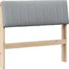 Image de vidaXL Tête de lit rembourrée gris clair 90 cm Pin massif