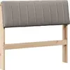 Image de vidaXL Tête de lit rembourrée Taupe 90 cm Pin massif