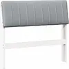 Image de vidaXL Tête de lit rembourrée gris clair 90 cm Pin massif