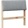 Image de vidaXL Tête de lit rembourrée gris clair 75 cm Pin massif